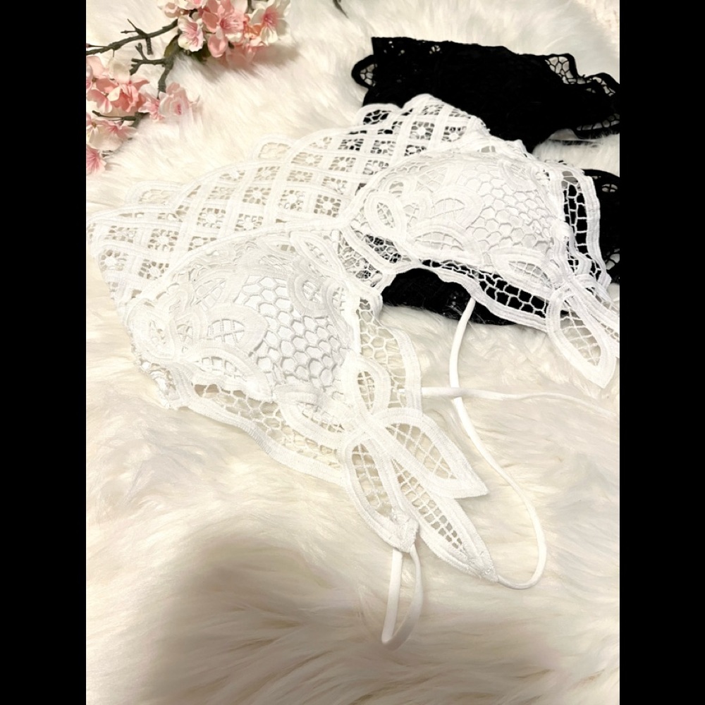 NEW !!! White and Black Lace Bralette Set - Picture 6 of 11